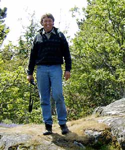 Rick Shortinghuis birding on Mt. Tolmie